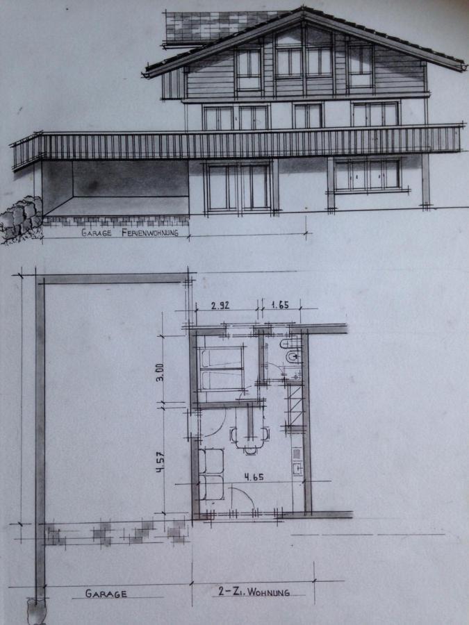 2-Zimmer Ferienwohnung,Parterre,Sitzplatz,Garage Adelboden Exterior photo